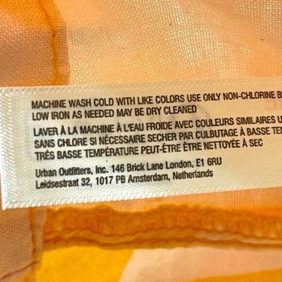 Free People Mila Floral Printed Mini Dress in Tangerine Combo Size Large New - Picture 10 of 10